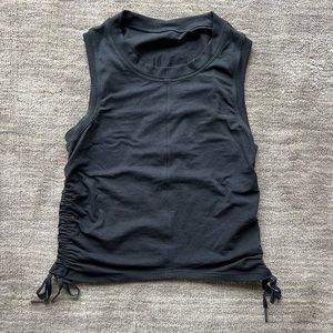 Lululemon | Black Crew Neck Tank Top with side ties | Size: 2
